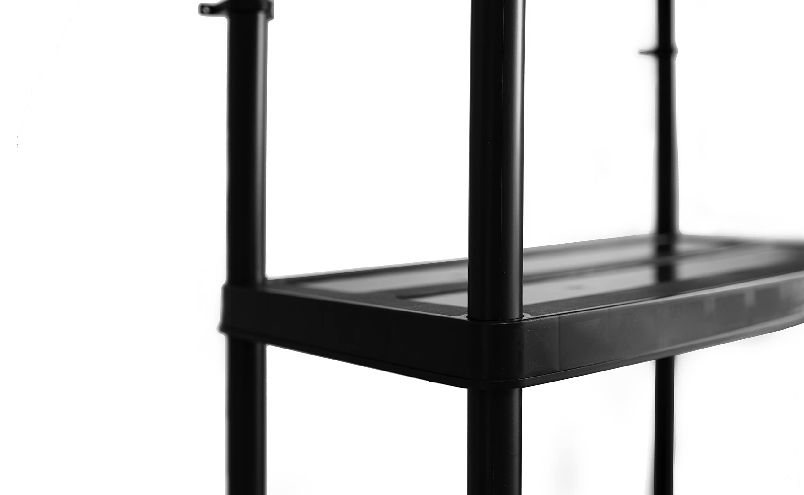 DRABEST Plastikowy regał magazynowy 5 Półek – Regał do spiżarni – Półki do garażu i piwnicy – Odporny na czynniki zewnętrzne – 180x74x40cm – Udźwig 50kg na półkę
