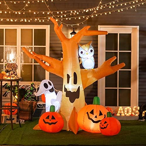 HOMCOM Inflatable Halloween Blow Decoration, Outdoor Lighted, 7.5...