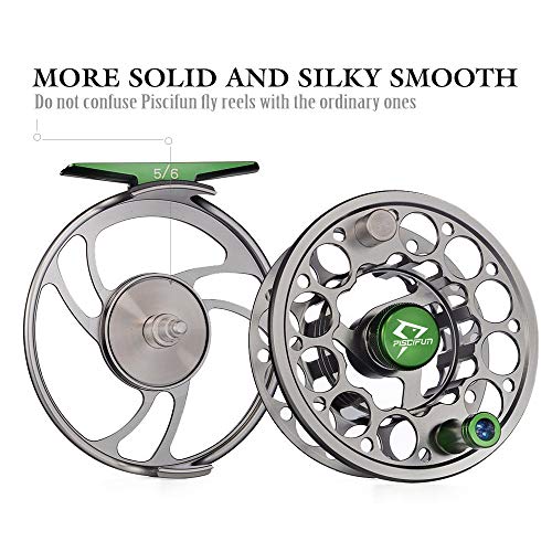 Piscifun Sword Fly Fishing Reel, CNC-Machined Aluminum Alloy Fly Reel, 3/4, 5/6, 7/8, 9/10 Weight, Black, Gunmetal, Space Gray, Pink - Image 4