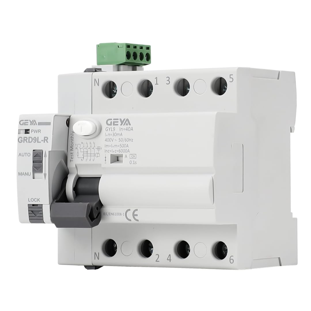Disjoncteur Différentiel à Réarmement Automatique 4P 40A 30mA Type A. Super Immunisé. RCCB triphasé.