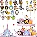 Senteen Cupcake Toppers Decoración 48 Pcs Animales Cupcake Wrapper Lindo Pastel Topper, Decoración de la Torta de la Fiesta de Cumpleaños de la Fiesta de Bienvenida al Bebé de Los Niños