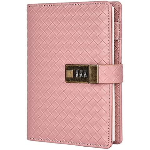 TIEFOSSI Cuaderno de Cuero con Cerradura de Combinación Cover