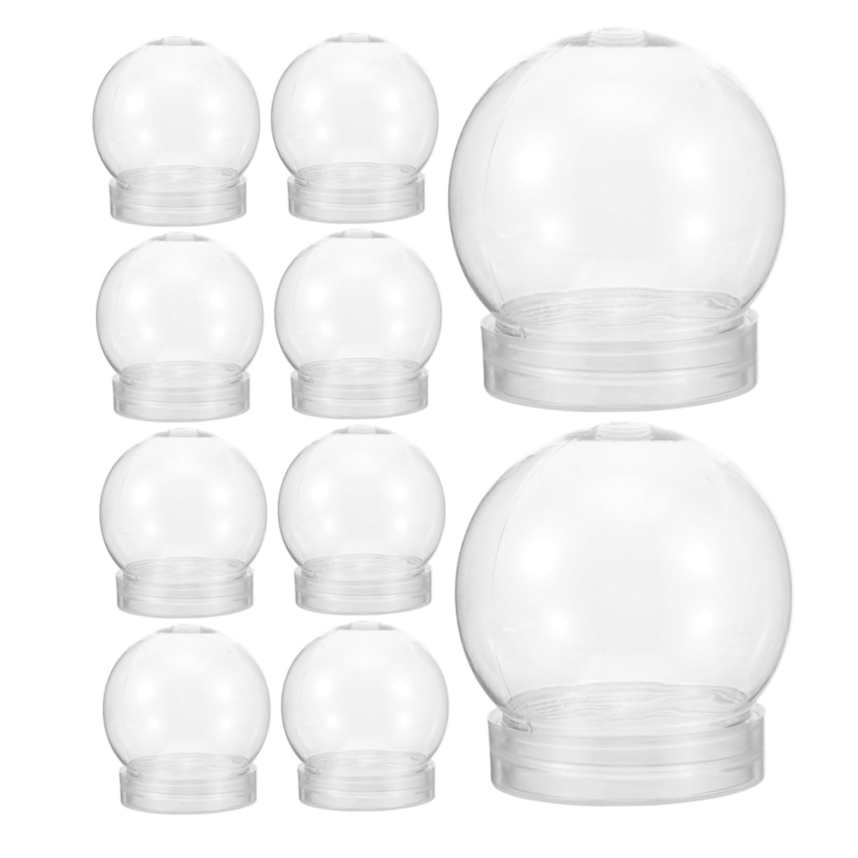 BESTYASH 60pièces Boule à Neige Plastique Transparent Couvercle Contenants pour Photo Et Décorations pour Artisanaux Et