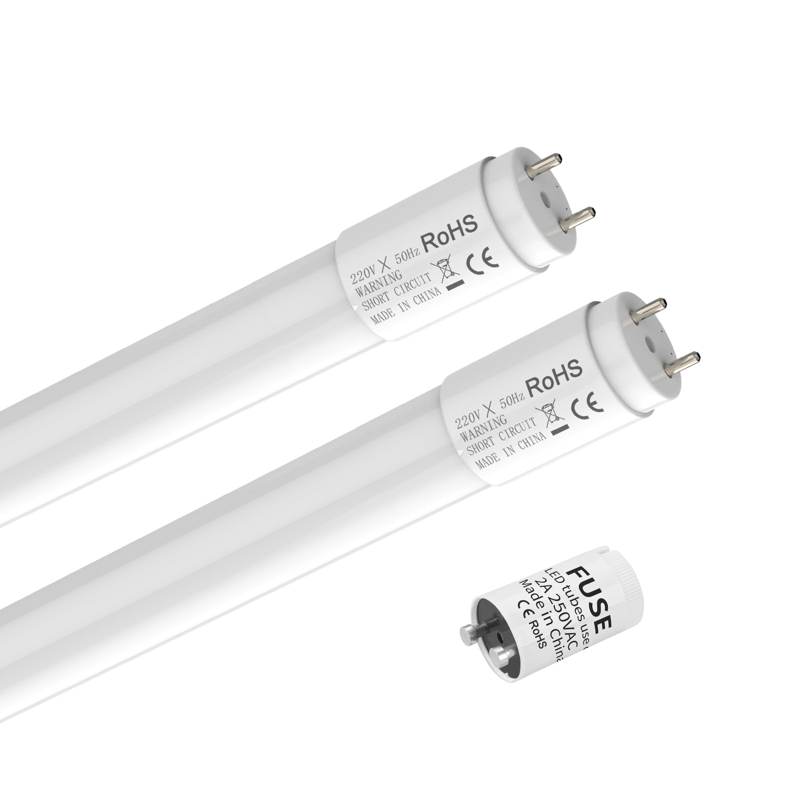 JESLED 4er Pack LED Röhre 150cm T8 G13 - 18W, 6000K, 2970 Lumen - PC-Material, hohe Lichtausbeute, inkl. Starter - Ideal für Büro, Supermarkt, Lagerhalle