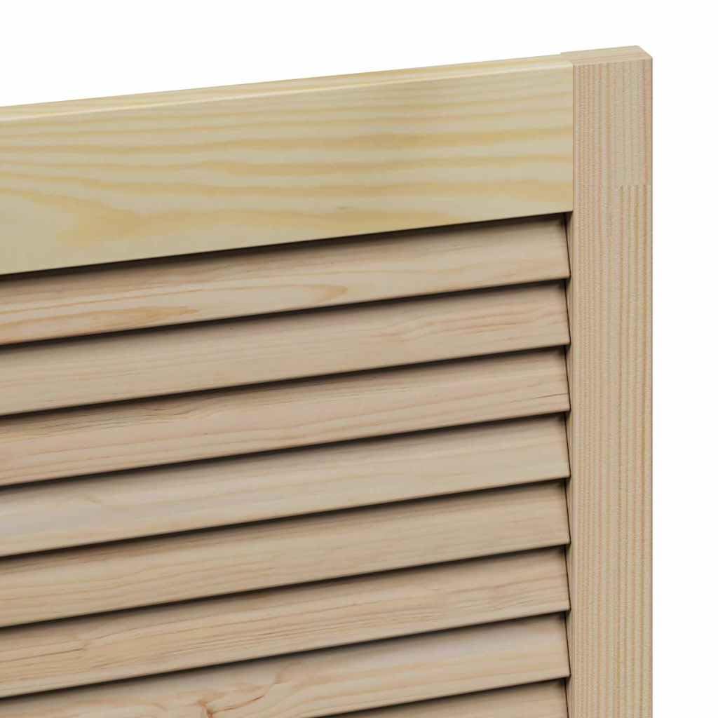 Anta armadio 2 pezzi naturale 110 x 2,1 x 59,5 cm in legno di pino massello per mobili, cucina e bagno, facile montaggio, anta resistente, ideale per ristrutturazione e sostituzione