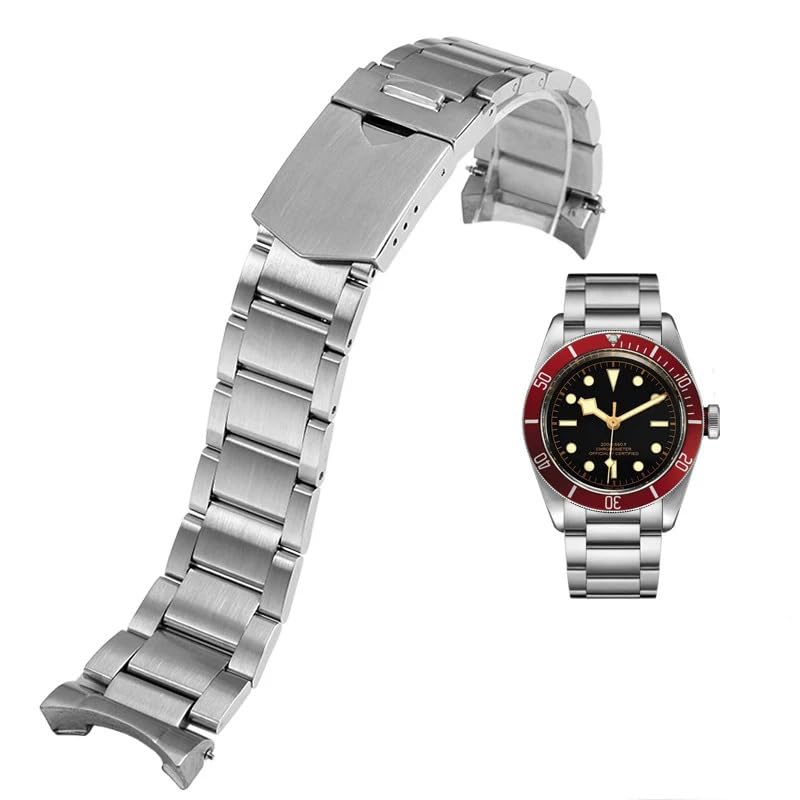 Bracelet acier 22 mm compatible Tudor Black Bay pour restaurer