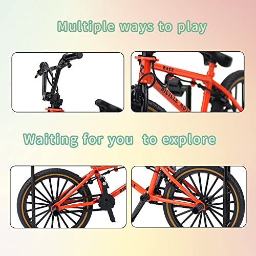 Jiahuade Bicycle Model Decorative Bicycle Miniature 1:8 (7.87 x 5.12 Inch) Collection Decorative Die-Cast Toy Mini Bend Bicycle Model Road Bike Mountain Bike (L) - Image 3