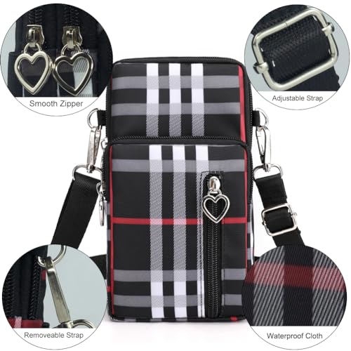 Image of JANKS Small Crossbody Bag for Women - Mini Phone Purses with Crossbody Strap and Wallet - Nylon Arm Bag