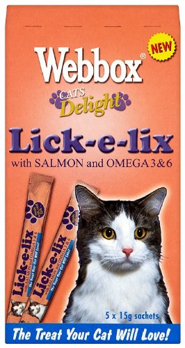 Webbox Salmon Lick-e-lix Salmon Cat Food 5 Pack (Pack of 17)