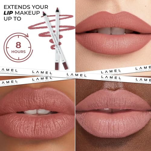 Lamel 5060586639044 Matte Gel Lip Liner Pencil | Weightless & Creamytexture - Sharpenable - Longwear & Waterproof - High Pigmented & Flawless Finish - Cruelty-Free & Paraben-Free,- 410 thumb #1