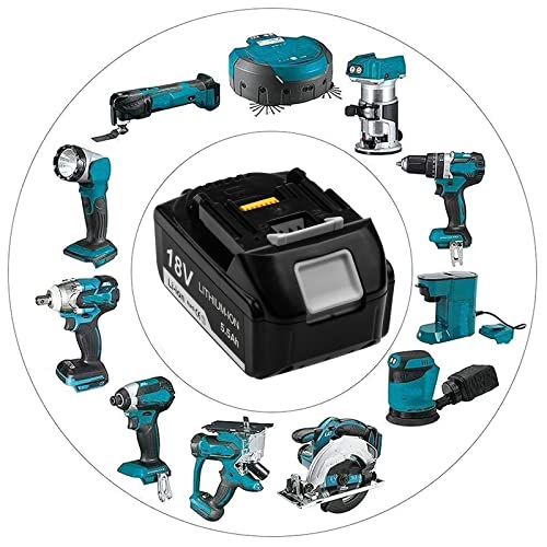 2X Hochstern Vervanging voor 18V Batterij BL1830B BL1830 BL1820 194205-3 LXT-400 met LED-indicator - Afbeelding 8