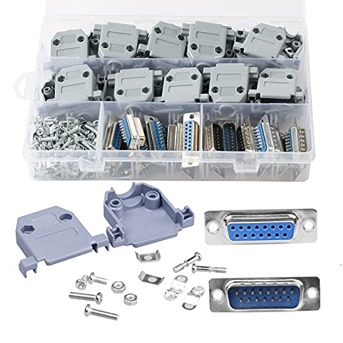 Connecteur DB15 à souder avec boîtier adaptateur RS232 15 broches mâle femelle