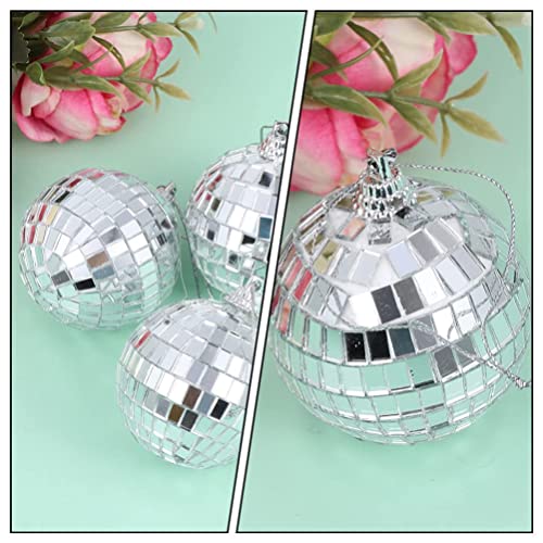 12Pcs Disco Light Mirror Ball for DJ Club Stage Bar Party Decoration, Hanging Lighting Accessories, Silver