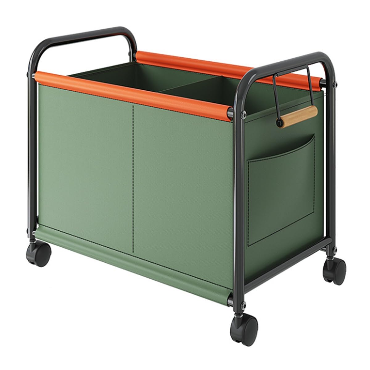 Folding Laundry Basket Household Storage,Rolling Cart Hamper with Wheels Sorter