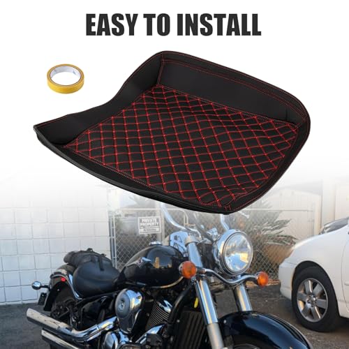 PSLER Tapete para Maletero Tour Pack Razor para Touring Road Glide Street 1997-2026 | Cuero PU, para espacio trasero de maletero de motocicleta, protege contra rayones y suciedad, tapete impermeable miniatura 6