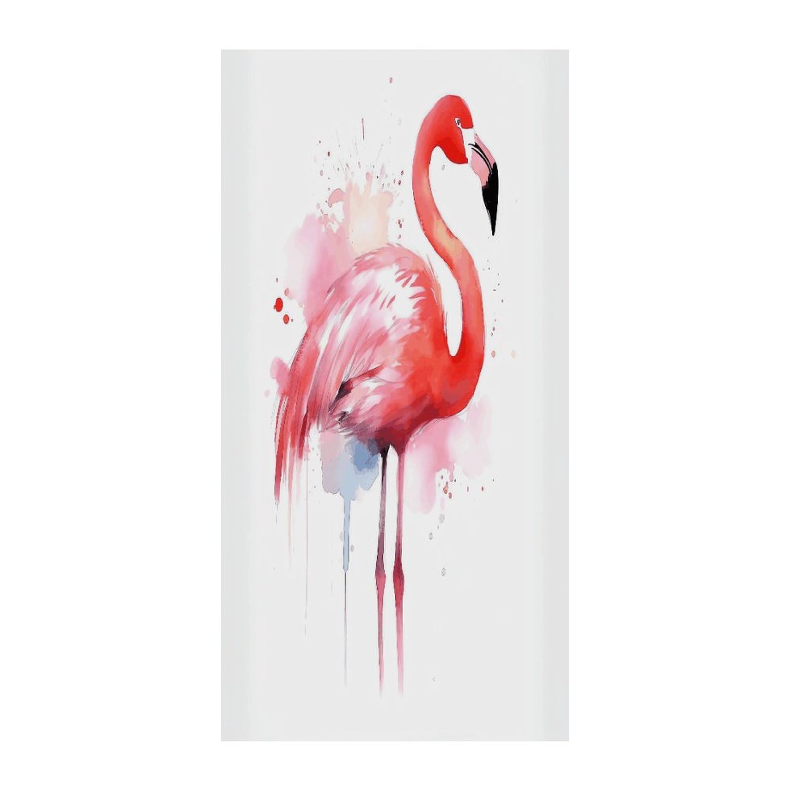 Fekiloot Style Pink Flamingo Watercolor Door Curtain Room Divider Curtains