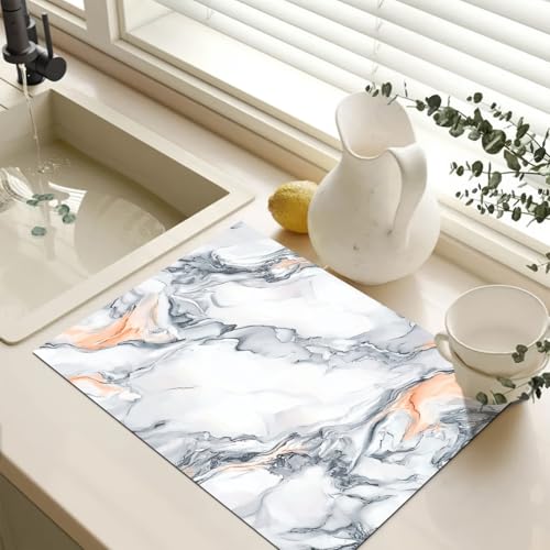 Image of HOMETITUTE Marble Stove Top Cover Diatomite 28x20 Heat Resistant Mat | Electric stove decoration