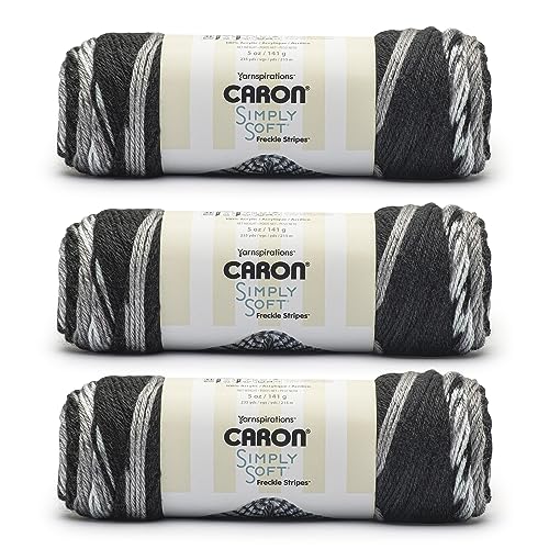 Image of Caron Simply Soft Freckle Stone Yarn - 3 Pack of 5oz /141g - Acrylic - #4 Worsted (Medium) - 235 Yards - Knitting & Crochet