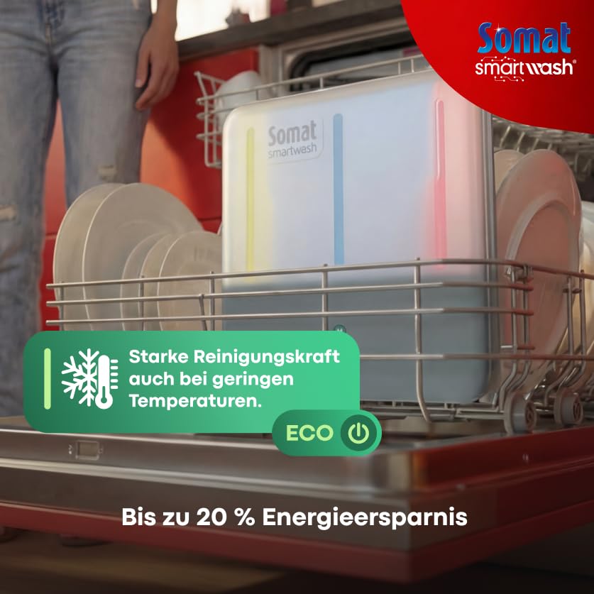 Somat Smartwash Starter Kit 2026 – Dosatore all-in-one per lavastoviglie, sostituisce pastiglie, detersivo e sale, dosaggio automatico, cura della lavatrice integrata, si adatta a qualsiasi