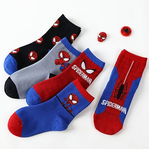 5 pairs of superhero boys and girls cotton socks 3-5/6-8 years old2
