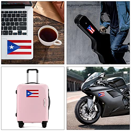 Image of CANTENDO 3Pack Puerto Rico Flag Decal - Puerto Rico Flags Reflective Vinyl Car Stickers - for Car Window Bumper Waterproof Sticker (12 x 8.5 Inch)
