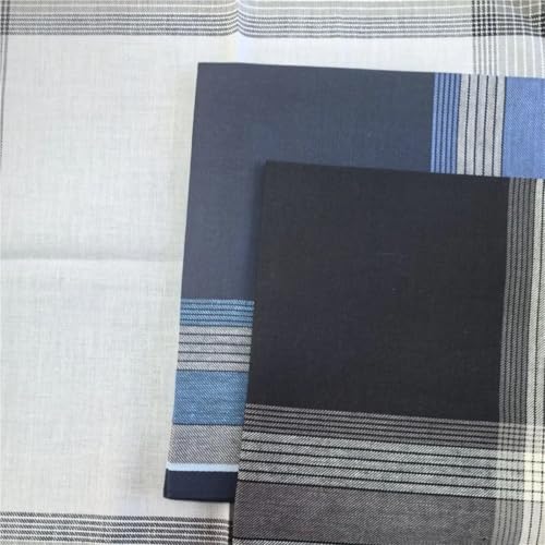 Pañuelos masculinos de algodón for hombre con diseño de rayas finas 7