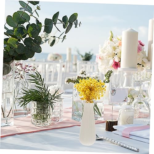 Ramo de flores secas baby breath decorativo amarillo miniatura 5