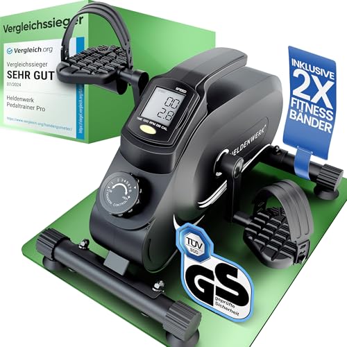 HELDENWERK Pedaltrainer PRO Set - TÜV/GS geprüft | Vergleichssieger | extra leise & gelenkschonend...