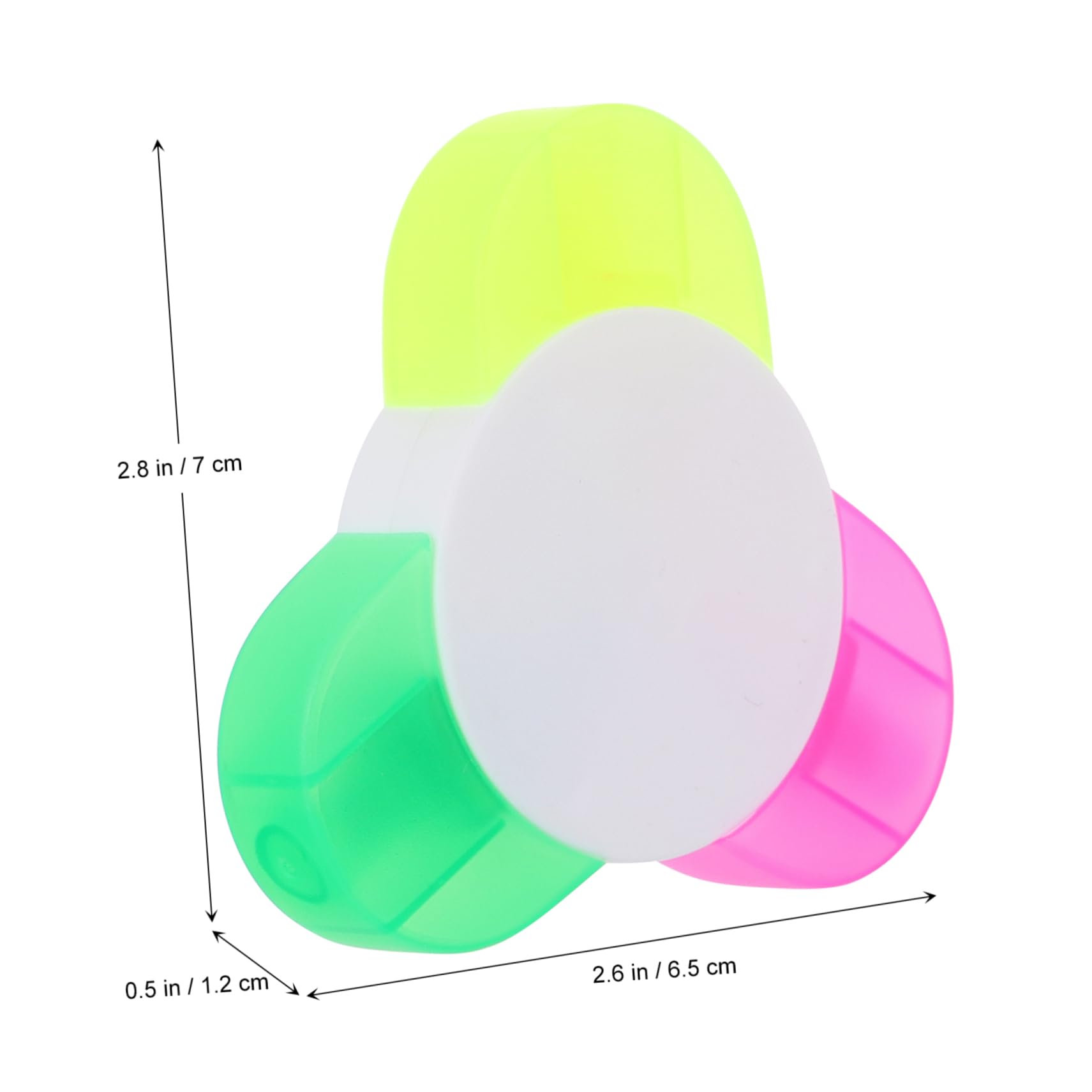 HOMSFOU 3 Set Evidenziatori Fluorescenti Colorati Per Scuola E Ufficio Leggeri E Compatti Per Creatività 5 Pezzi * 3