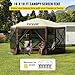 VEVOR Pop Up Gazebo Screen Tent, Pop-Up Instant Gazebo Tents with Mosquito Netting Outdoor Canopy, 6 Sided Sun Shelter 10x10ft with 6 Removable Wind Cloths & 2 Mesh Windows, Pavilion Tent for Patio