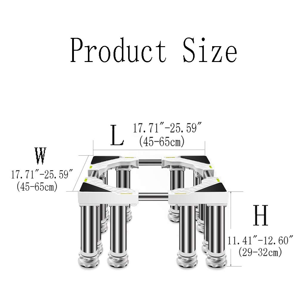 Base Universal Ajustable para Lavadora de 45 a 65 cm - Estante Resistente para Lavadora, Secadora y refrigerador, Bandeja de Pedestal antiarañazos, Soporte Robusto para electrodomé