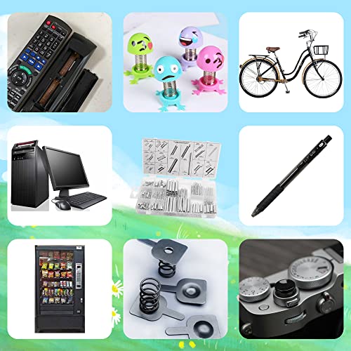 Image of Dianrui 200PCS Spring Assortment Kit 20 Different Sizes Mini Zinc Plated Steel Compression and Extension Springs for DIY Repair Project