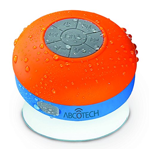 Bluetooth Shower Speaker – FM RADIO – Water Resistant – Wireless and Hands-Free speaker phone with Suction Cup – Auto Pairing Feature – Compatible with all Bluetooth devices