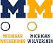 Michigan Wolverines Cornhole Decal Set - 6 Cornhole Decals Free Circles