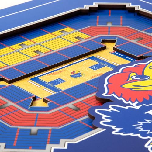 Image of YouTheFan Officially-licensed NCAA Stadium Series 3D Wall Art - multi-layer team stadium replica, detailed sports fan gift, indoor decor