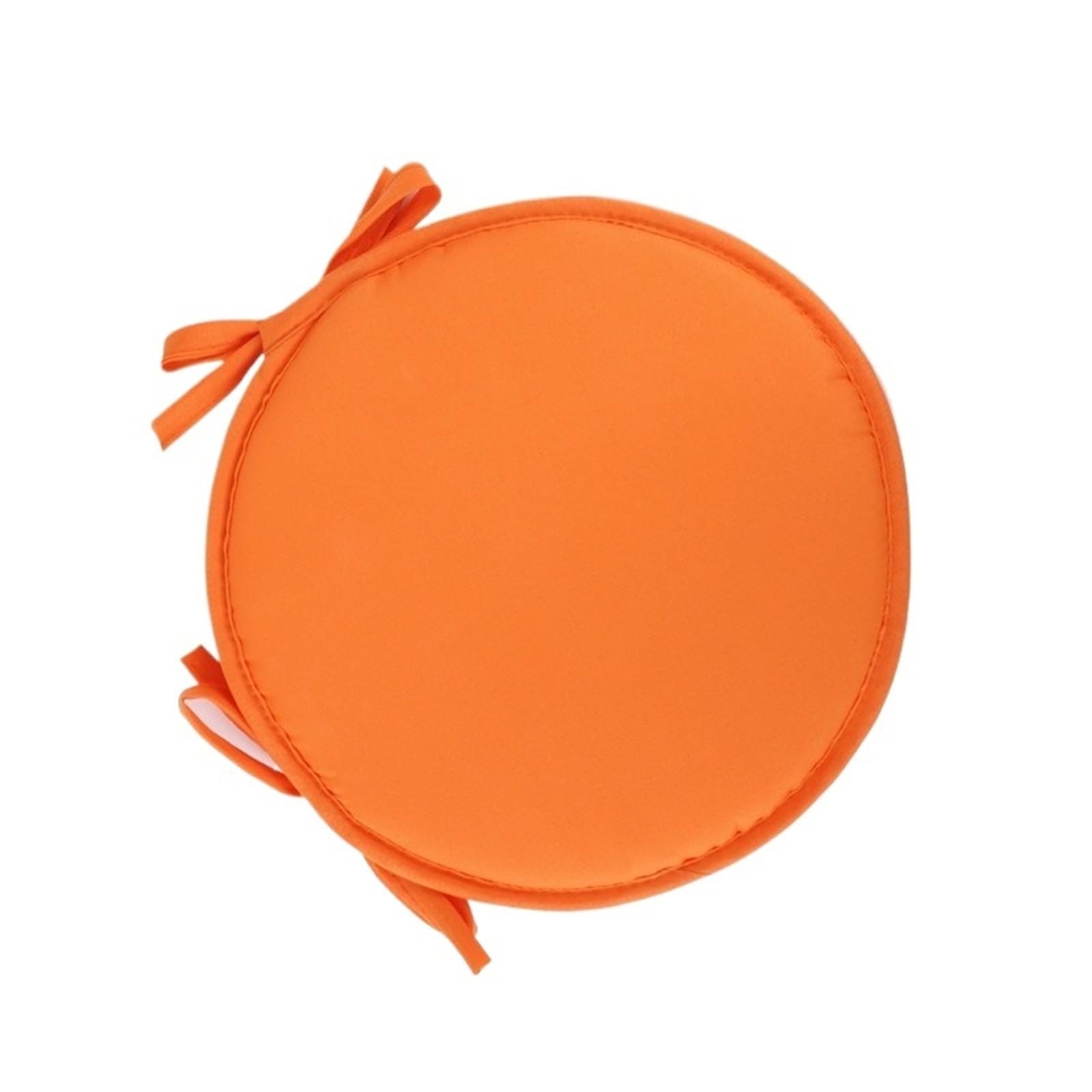 Gwyzax Stool Cushions 5 PCS Household Round Stool Cushion Thickened Sponge Fart With Strap Simple Fabric Design(Orange,30cm)