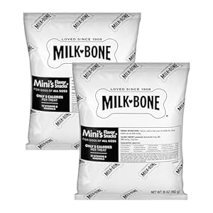 Milk-Bone Mini’s Flavor Snacks Dog Treats, 35 Ounce Refill Packs (Pack of 2) Crunchy Texture Helps Reduce Tartar