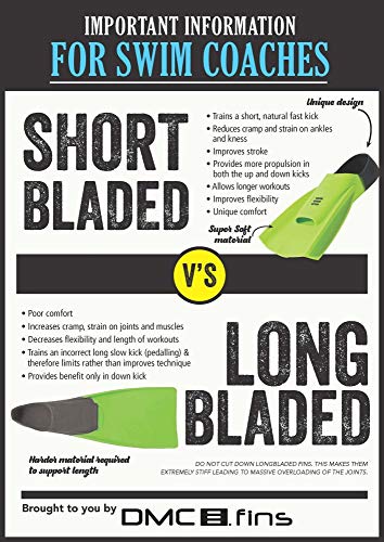 Barbatanas de silicone DMC Original Training com aderência curta para natação, PINK/CHARCOAL, XS (4-