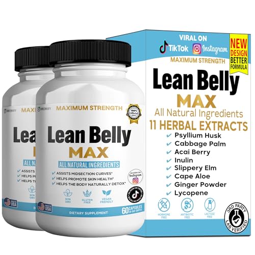 GREENVIFY Lean Belly Max Natural Supplement 60 Capsules 30-Day Supply All Natural Ingredients Non-GMO Gluten Free (2)