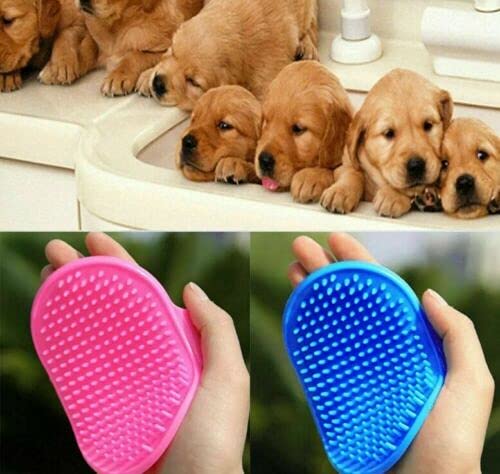 MM-products Pet Dog Cat Bath Brush Comb Rubber Glove Hair Fur Grooming Massaging