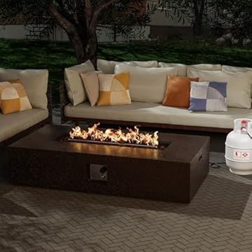 concrete patio with fire pit