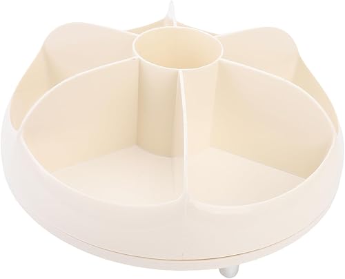 TOPINCN Organizador de maquillaje, soporte para brochas de cosméticos, caja de almacenamiento con 7 compartimentos, antiarañazos para brochas de