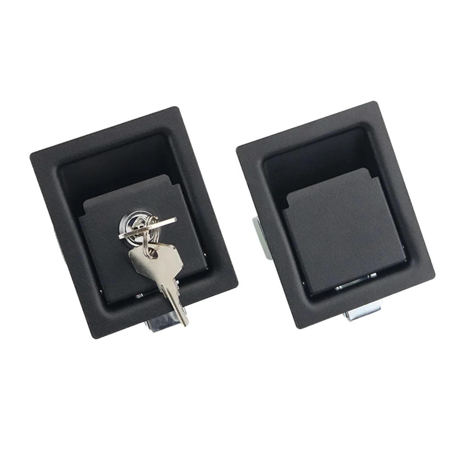 Serrure à panneau noir en fer avec clé pour porte et boîte aux lettres