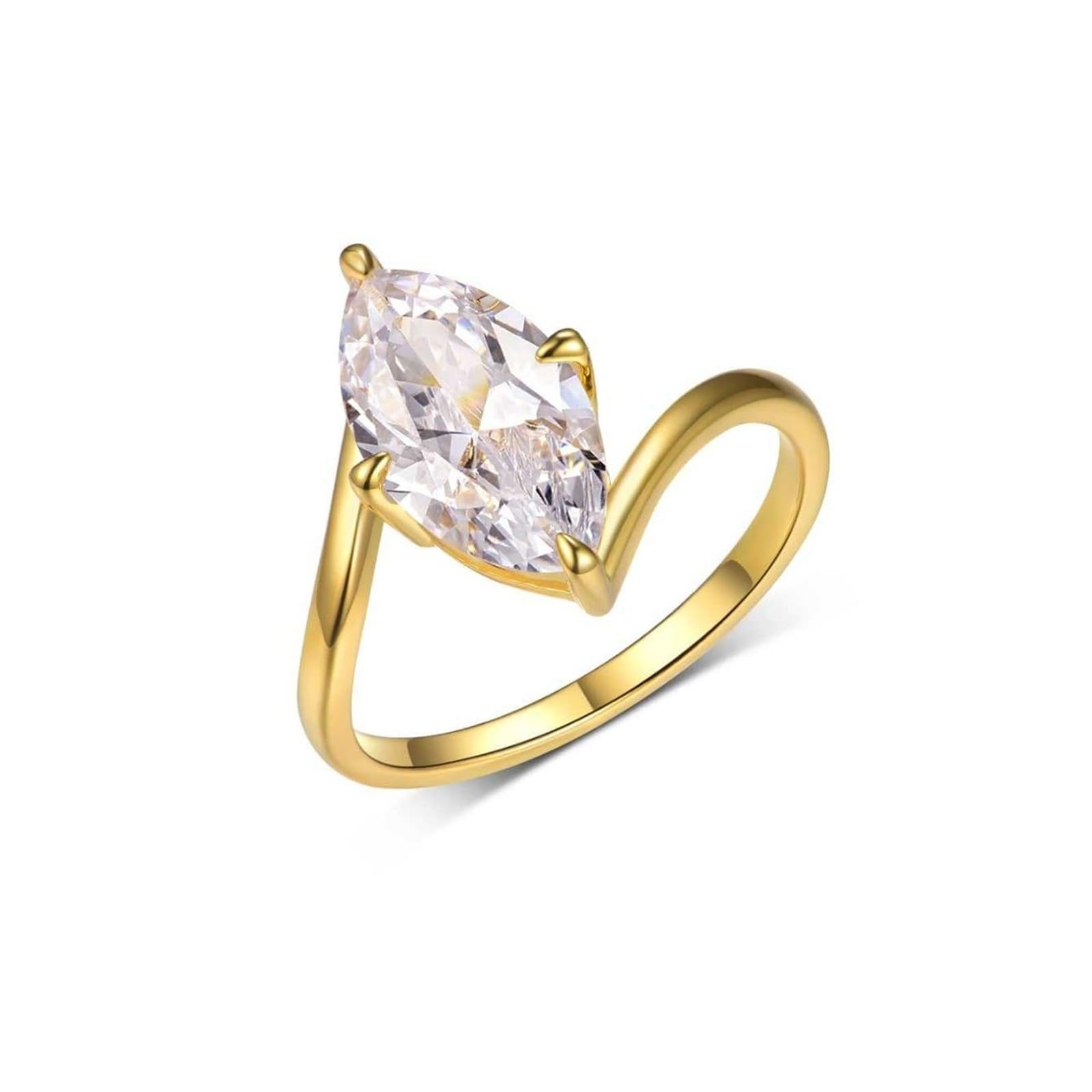Pierścionek zaręczynowy, z prawdziwego złota, z moissanite, 3 ct, obrączka ślubna, dla kobiet