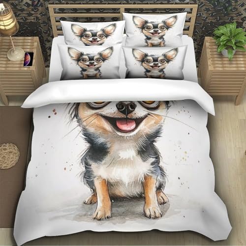 Parure de lit chat 3D housse de couette enfant 200x200 microfibre résistante douce