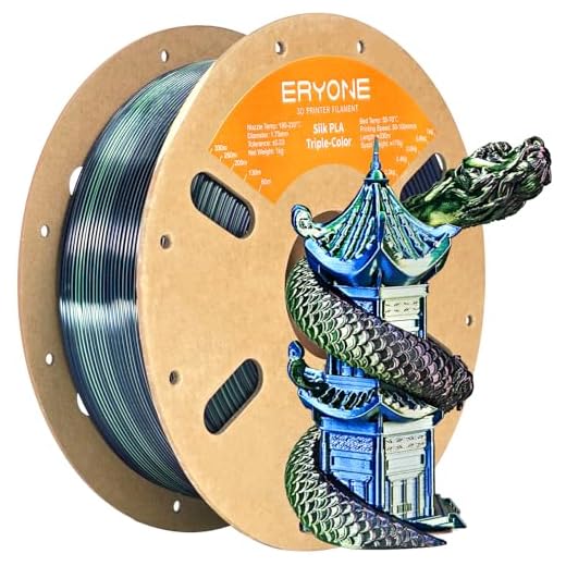 ERYONE Silk Tri Color PLA Filament 3D Printer 1.75mm +/- 0.03mm, Multicolor Filament Tricolor PLA 1KG(2.2lbs) Cardboard Spool, Dark Green & Midnight Blue & Black