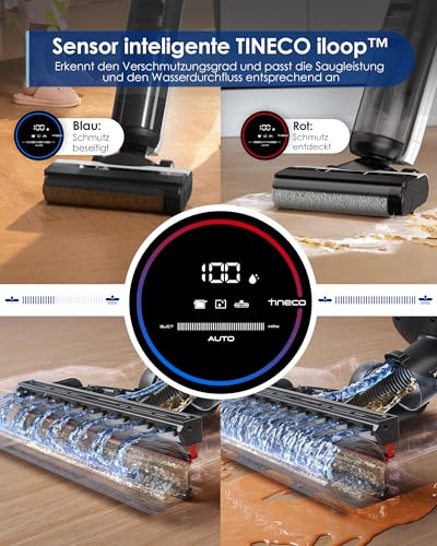 Tineco Floor One S5 Smart Nass-Trocken-Sauger mit iLoop Technologie, All-in-One-Nass Trockensauger...