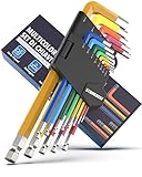 STONE REEF Set di chiavi a brugola esagonale, 13 pezzi, con testa sferica, 1,27 – 10 mm, set di chiavi esagonali, set di chiavi esagonali per artigiani