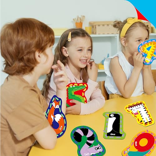 Image of SpriteGru 10 Pieces Number Lacing Cards, 0-9 Double Sided Sewing Cards with 10 Colorful Laces, Imagination Development Lacing Toys Games for Children Educational and Learning Activity