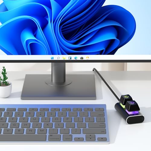 Image of PC Power Button, External Desktop Computer Power Switch Splitter ON Off Reset SW HDD LED PC External Power Supply Button for Motherboard (Aluminum)